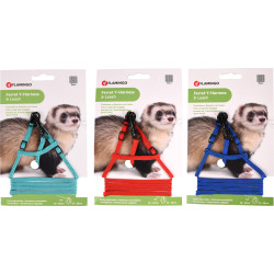 FLAMINGO 1 Y Harness for Ferret and Rat with 1 meter leash random color Collars, leashes, harnesses