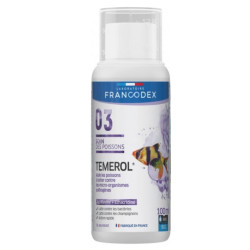 Francodex Désinfectant général TEMEROL flacon de 100 ml pour aquarium Tests, traitement de l'eau