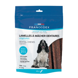Francodex 15 Fette dentali da masticare 350g Per cani di 10-30 kg FR-172365 Caramelle masticabili