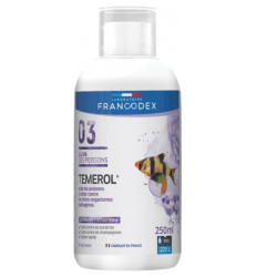 Francodex Désinfectant général TEMEROL flacon de 250 ml pour aquarium Tests, traitement de l'eau