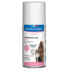 FR-172150 Francodex Champú seco en aerosol 150 ml, para perros y gatos Champú