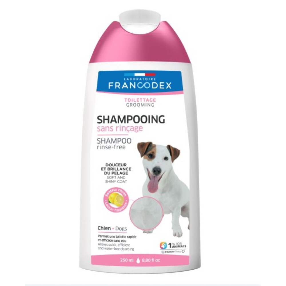 Francodex Shampooing Sans Rinçage 250ml pour chien Shampoing