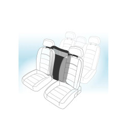 FL-513240 Flamingo Barrera de protección para sillas de coche negra Montaje del coche