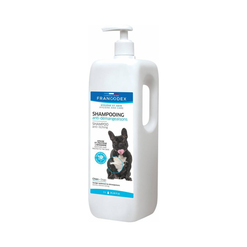 Francodex Shampoing 1Litre Anti-Démangeaisons pour chiens Shampoing