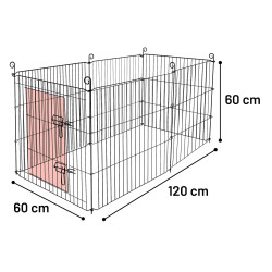 Flamingo Zippo black rabbit enclosure ø 120 × height 60 cm Enclosure