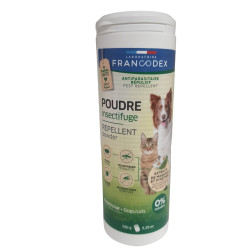 FR-175229 Francodex Repelente de insectos en polvo 150 g para perros y gatos Polvo para el control de plagas