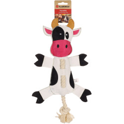 Zabawka krowa 38 cm z liną dla psów FL-522522 Flamingo