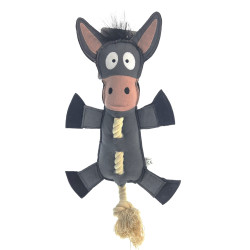 Brinquedo de burro cinzento com corda de 40 cm para cães FL-522521 Jogos de cordas para cães