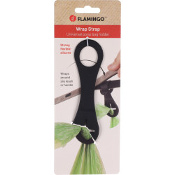 FL-522535 Flamingo Soporte para bolsas de caca de perro de silicona negra de 14 cm Recogida de excrementos
