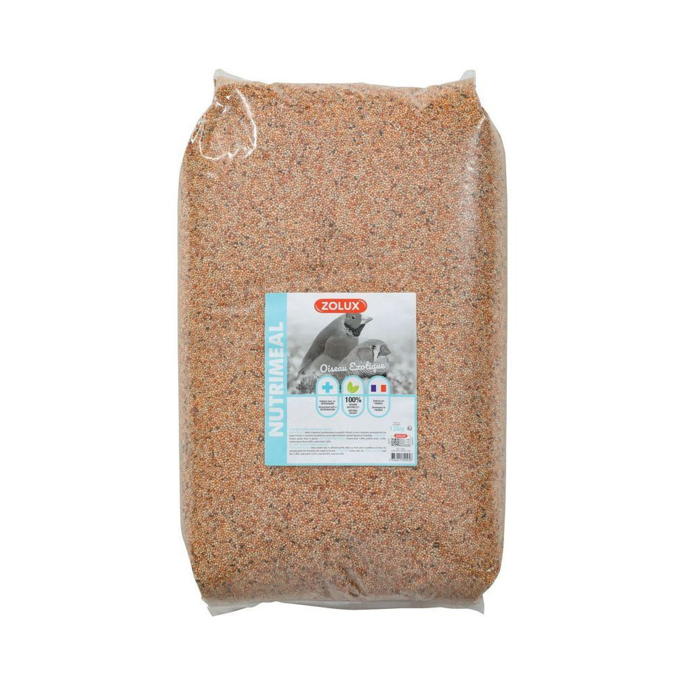 Zolux Graines, alimentation oiseaux exotique nutrimeal - 12Kg Nourriture graine