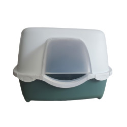 Stefanplast Maison de toilette pour extérieur 56 x 55 x H 39 cm vert pour chat Maison de toilette