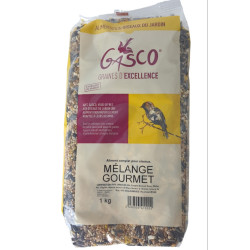 Gasco Graines mélange gourmet 1 kg pour oiseaux Nourriture graine
