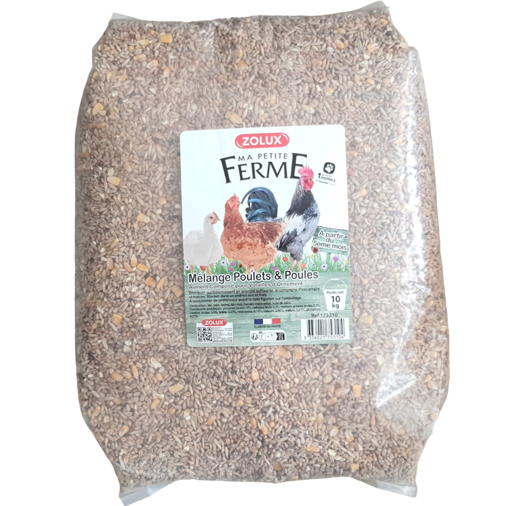 zolux Compound feed Chicken and hen mix 10 kg low yard Food