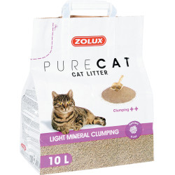 zolux Litière minérale agglomérante légère 10 litres soit 7,18 kg pour chat Litiere
