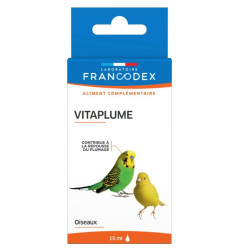 Francodex Vitaplume aliment complémentaire pour oiseaux, flacon 15 ml Complément alimentaire