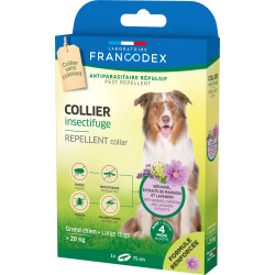 FR-175484 Francodex Collar repelente de insectos 75 cm fórmula reforzada para perros de más de 20 kg collar de control de plagas
