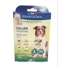 Francodex Collier Insectifuge Pour Chiens de plus de 20 kg longueur 75 cm collier antiparasitaire