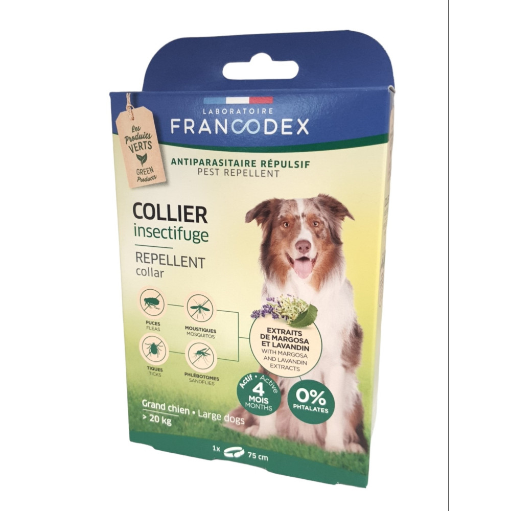 Francodex Insektenschutzhalsband für Hunde über 20 kg. Länge 72 cm. FR-175204 ungezieferhalsband
