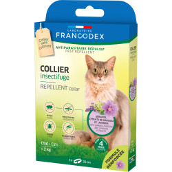 Insectenwerende halsband voor katten van meer dan 2 kg lengte 35 cm versterkte formule Francodex FR-175481 Kat ongediertebest...