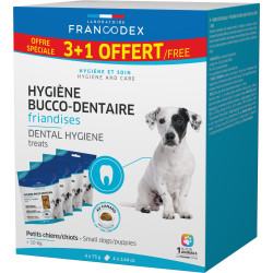Francodex Pack Oral Hygiene Treats 4 x 75g For puppies and small dogs under 10 kg Tooth care for dogs