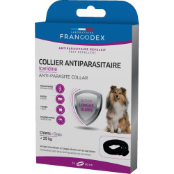Francodex Ungezieferband Icaridine 60 cm schwarz für Hunde unter 25 kg FR-176008 ungezieferhalsband