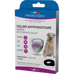 Francodex Icaridine Collar 75 cm black for dogs over 25 kg pest control collar