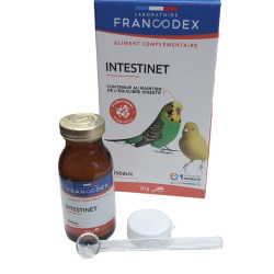 Francodex Intestinet maintient l'équilibre digestif 10 g pour oiseaux Complément alimentaire