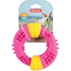 Sunset ring speeltje 15 cm roze voor honden zolux ZO-479114ROS Piepende speeltjes voor honden