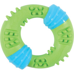 zolux Spielzeug Ring Sunset 15 cm grün für Hunde ZO-479114VER Quietschspielzeug für Hunde