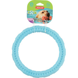 Moos TPR blauw drijvend ringspeeltje ø 23 cm x 3 cm voor honden zolux ZO-479095BLE Hondenspeeltje
