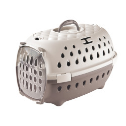 Stefanplast Cage de transport Smart chic Taupe max 6 kg pour petit chien et chat Cage de transport