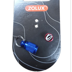 zolux 1 Blue and red address tube for dog or cat collar Address door