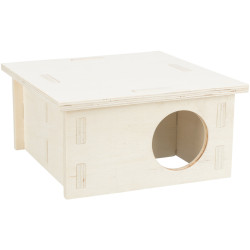Trixie Maison emboitable 2 chambres 20 x 10 x 20 cm pour hamster et souris Accessoire de cage