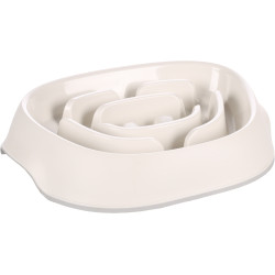 Flamingo Pet Products White oval anti-wolverine bowl for dogs Food bowl and anti-gobbling mat