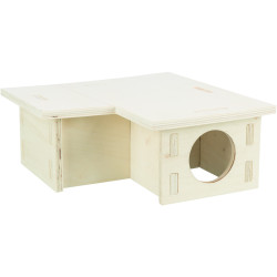Trixie Maison emboitable 3 chambres 25 x 10 x 25 cm pour souris, hamsters Accessoire de cage