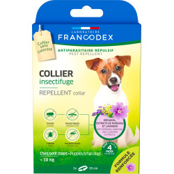 Francodex Collier anti puce Insectifuge 35 cm Chiots de moins de 10 kg collier antiparasitaire