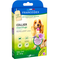 Francodex Collier anti-puce Insectifuge 60 cm Chiens de 10 kg à 20 kg collier antiparasitaire