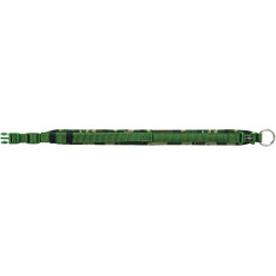 Trixie Collar with padding, size S-M, camouflage green. Necklace