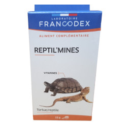 Reptil'mines 15 g de vitamina para répteis e tartarugas FR-174054 Alimentação