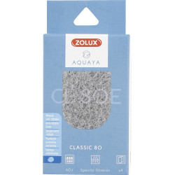 zolux Filtre pour pompe classic 80, filtre CL 80 E mousse anti nitrates x 4 pour aquarium Masses filtrantes, accessoires