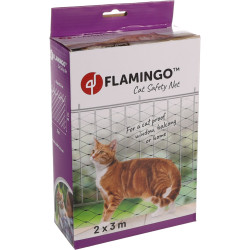 Flamingo Sekura Sicherheitsnetz Schwarz 3 x 2 Meter für Katzen FL-15201 Sicherheit