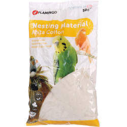 Flamingo Matériaux pour nids Abita - Coton 50 g pour oiseau Produit nid oiseaux
