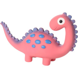 Brinquedo de dinossauro em látex cor-de-rosa com 14,5 cm de altura para cães FL-522784 Brinquedos de ranger para cães