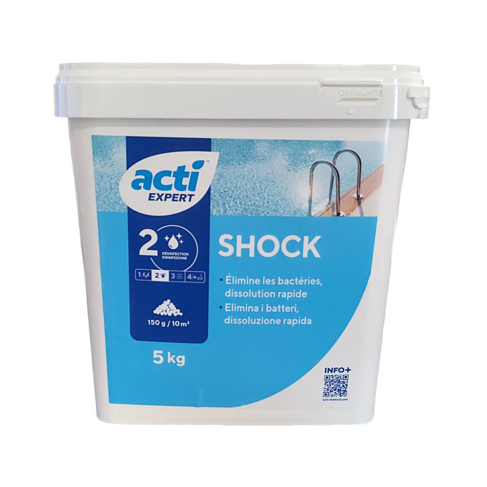 SCP EUROPE ACTI SHOCK (cloro d'urto) granulo 5 kg ACT-500-0569 Cloro