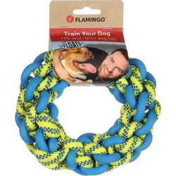 Flamingo Schwimmspielzeug Schwimmring Seil Blau & Gelb ø 17 cm x 5 cm für Hunde FL-522569 Seilspiele für Hunde