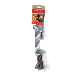 Flamingo Spielzeug Seil mit 2 Knoten Blau ø 9 cm x 40 cm XL für Hunde FL-522705 Seilspiele für Hunde