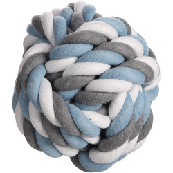 Flamingo XXL Blue Knotted Ball ø 20 cm for dogs Dog Balls