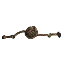 Flamingo 65 cm Camouflage Rope Ball with 2 Knots Toy for Dogs Ropes for dogs