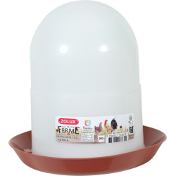 zolux Mangeoire silo en plastique 2 kg rouge pour basse cour Mangeoire