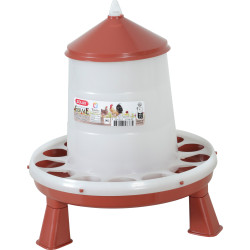 ZO-175663ter zolux Alimentador de silo de plástico con patas, capacidad 2 kg, patio bajo rojo Alimentador